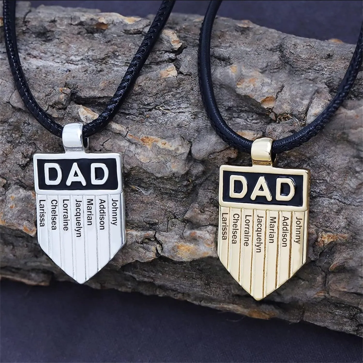 His Gift Personalized Dad Necklace with Names Engraved Father Necklaces Custom Father's Day Necklace for Men Grandpa Husband