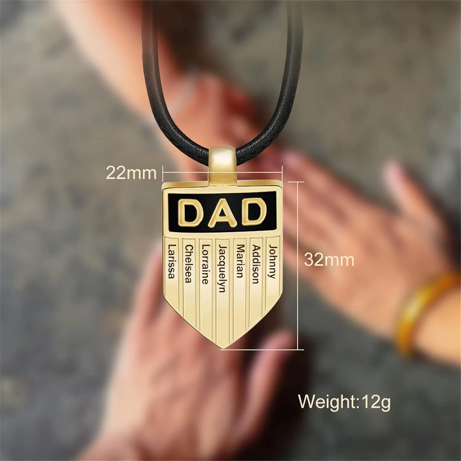His Gift Personalized Dad Necklace with Names Engraved Father Necklaces Custom Father's Day Necklace for Men Grandpa Husband