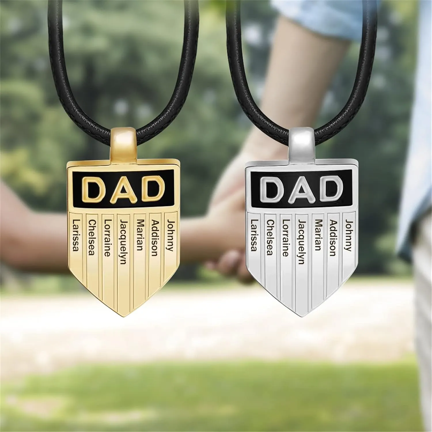 His Gift Personalized Dad Necklace with Names Engraved Father Necklaces Custom Father's Day Necklace for Men Grandpa Husband