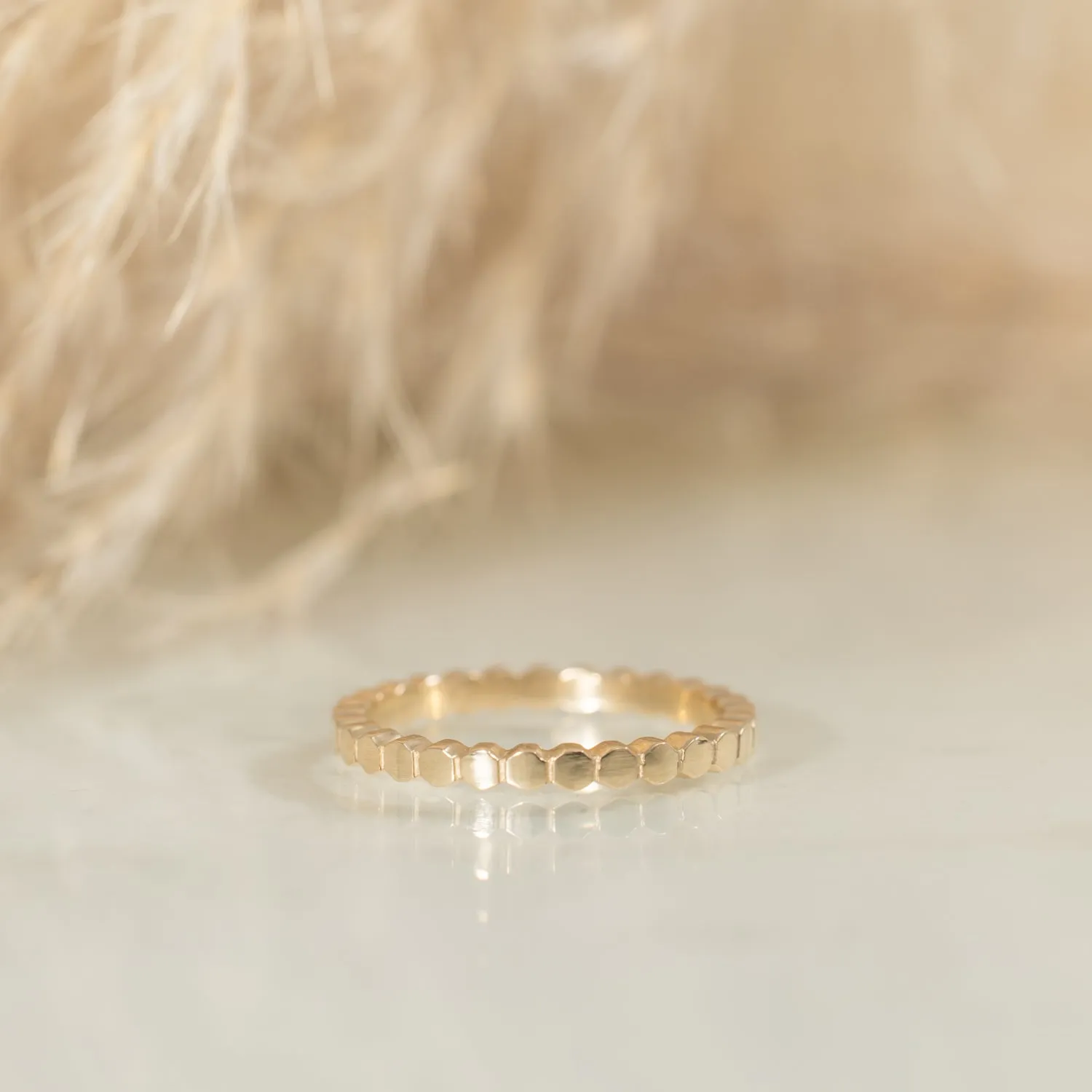 Honeycomb Wedding Band