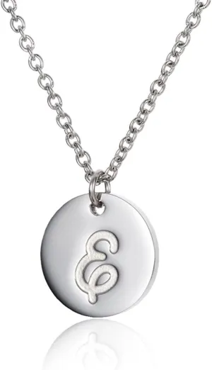 HUAN XUN Gold Silver Initial Disc Necklace Best Jewelry Gifts for Mother Personalized Letter Pendant Initial Necklaces Jewelry Gifts for Women Girls
