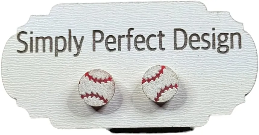 Hypoallergenic Studs Posts - Baseball Earrings for Women - Perfect for Sports Mom Accessories - Sporty Jewelry for Mom - Ideal Baseball charm Gifts - Earrings Player Sports Fan Gift Jewelry