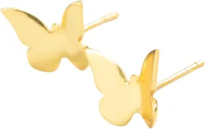 INK ALLOY Dainty Stud Earrings for Women 18k Gold Plated, Alice Small Fun Earrings for Women, Hypoallergenic Handmade Jewelry for Women (18k Gold Plated)