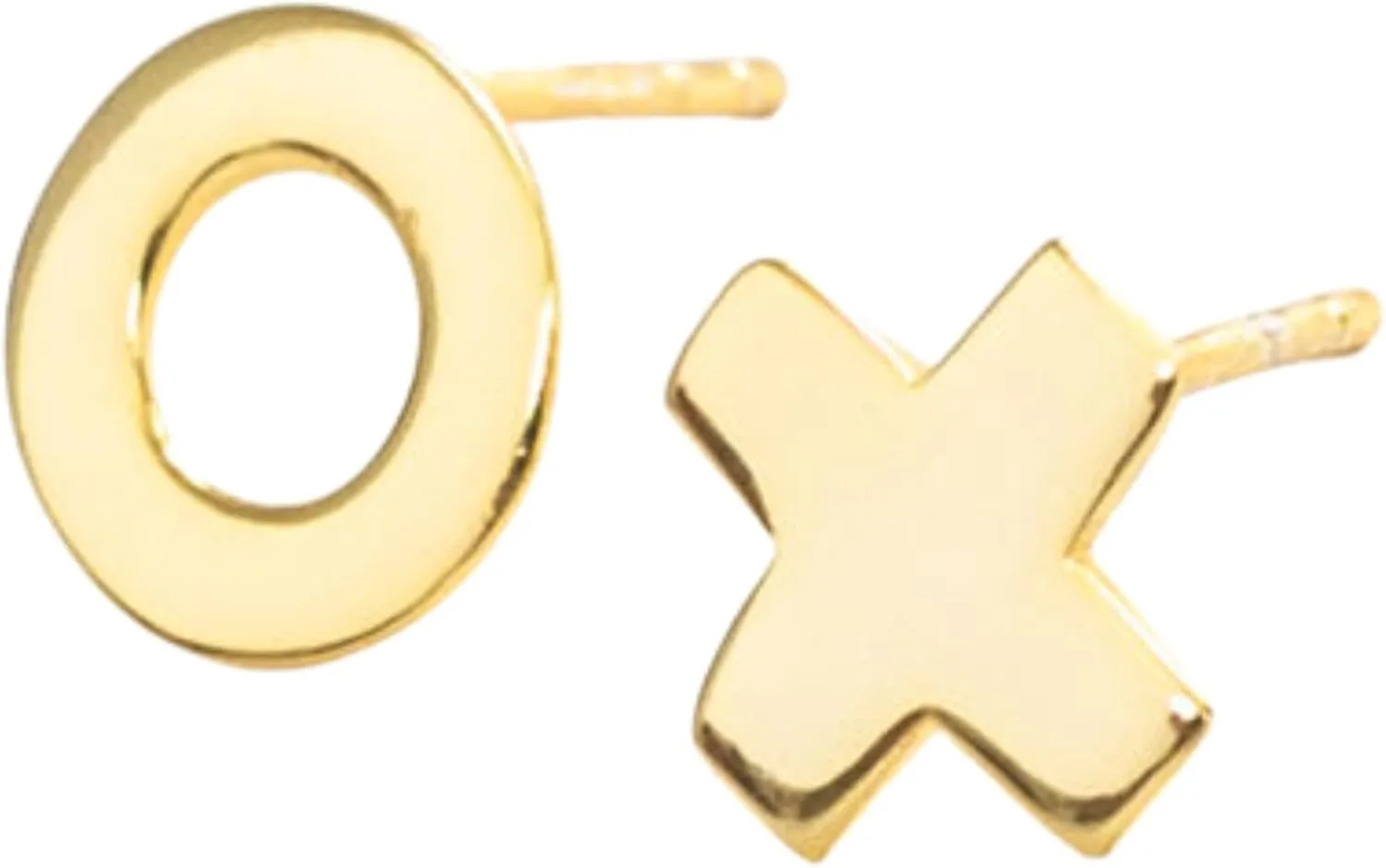 INK ALLOY Dainty Stud Earrings for Women 18k Gold Plated, Alice Small Fun Earrings for Women, Hypoallergenic Handmade Jewelry for Women (18k Gold Plated)
