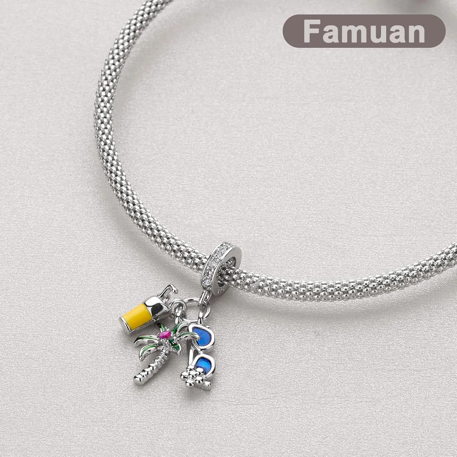 Jewelry Ocean Charms 925 Sterling Silver Sea Penguins Turtle Pearls Coconut Trees Anchors Pendant Beads for Women fit Bracelets Summer Birthday Christmas for Granddaughters