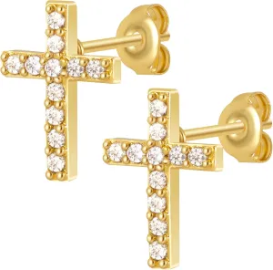Joez Wonderful 14K Gold Plated Stud Earrings, Gold Hoop Earrings for Women, 14K Gold Plated Earring