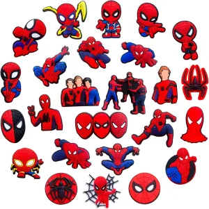 Joivoritow 25 40PCS Shoe Decoration Charms for Clog Sandals, Superhero Shoes Pins for Gifts