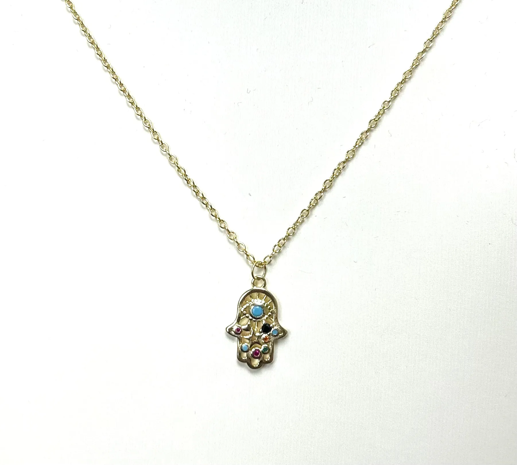 Jojo's Colorful Hamsa Necklace