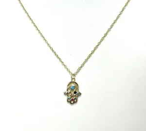 Jojo's Colorful Hamsa Necklace