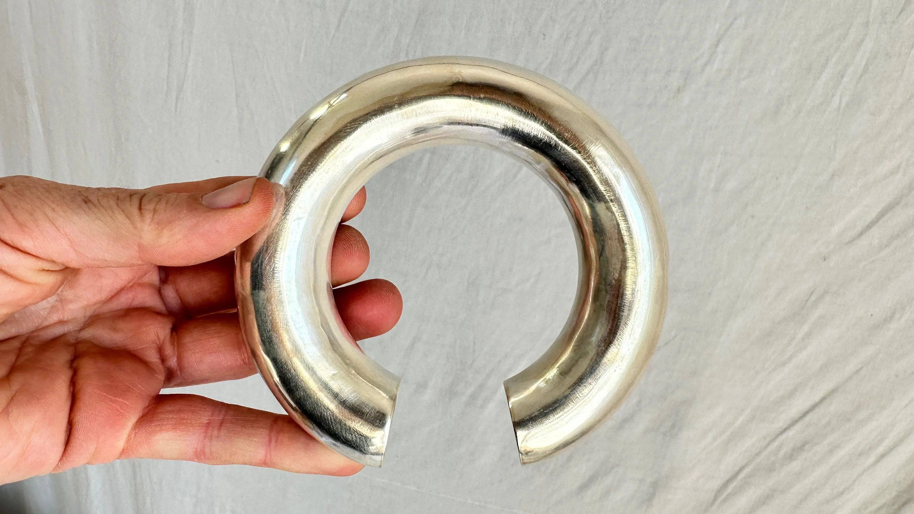 Karen Hill Tribe Silver Bangle. SCRATCH 'N' DENT 0892