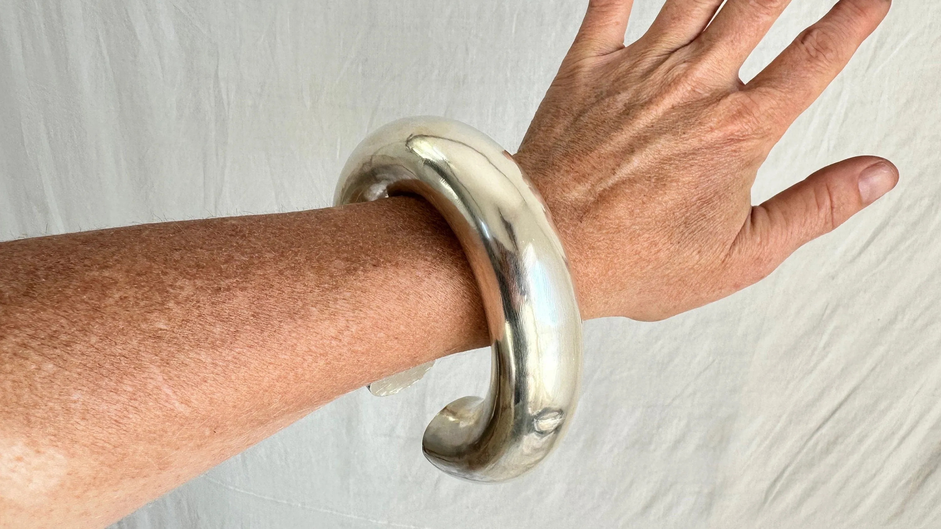 Karen Hill Tribe Silver Bangle. SCRATCH 'N' DENT 0892