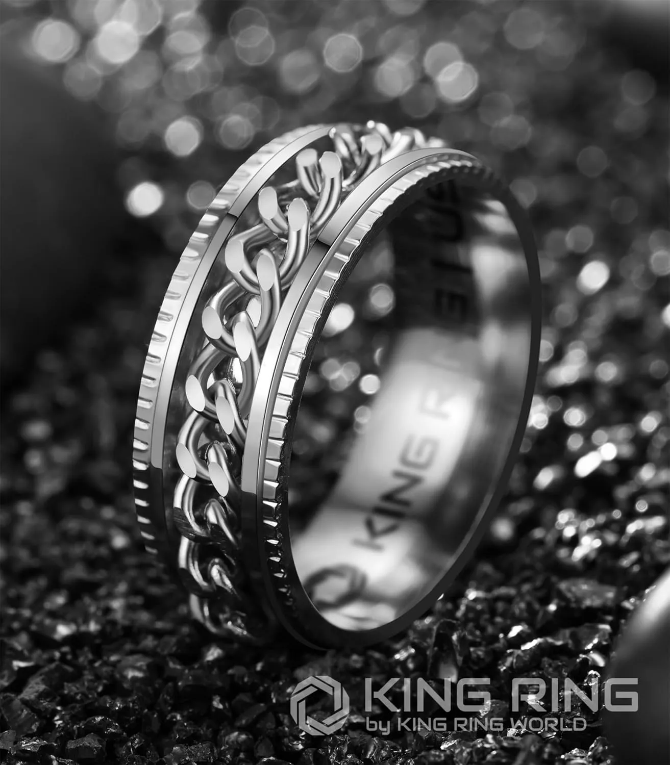 King Ring 8mm Super Spinner Rings  Second Edition of Premium Stainless Steel Fidget Rings for Men & Women  Designed in USA