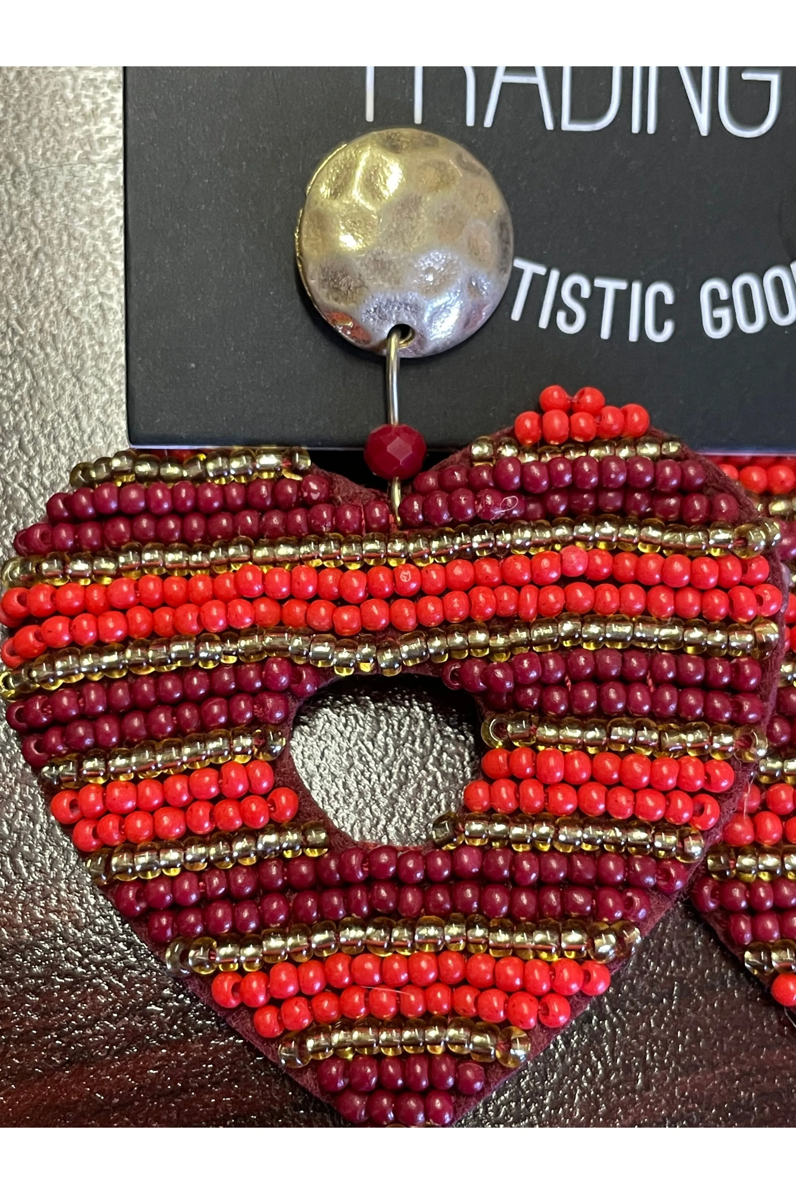 Lost & Found Trading Co. Heart Beaded Earrings