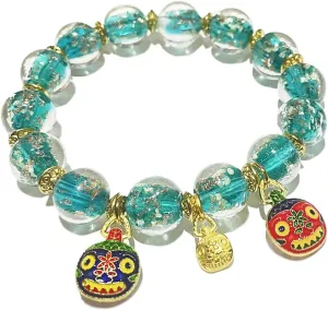 Luminous Glass Beaded Bracelet,Firefly Beads Stretch Bracelet,popular items,Glow in The Dark Beads Bracelet,Trending Gifts for Women