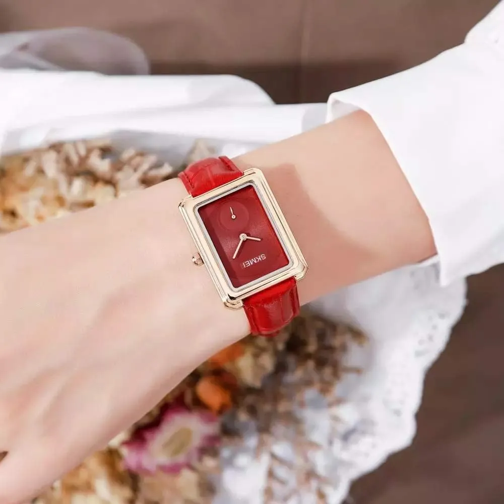 MASTOPWomen Watch,Vintage Leather Elegant Rectangle Wrist Watch for Lady Girls, Analog Quartz Waterproof Watches for Women