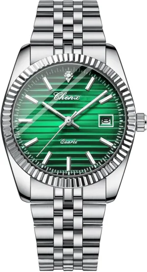 Men Watches with Elegant Bracelet Watch Stainless Steel Sports Fashion Quartz Watch Simple and Easy to Read Watch