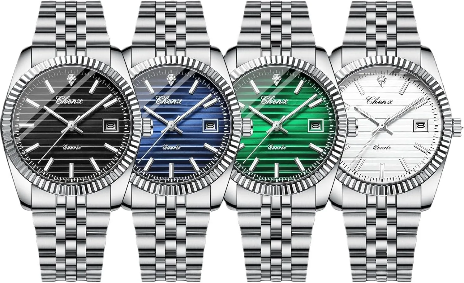 Men Watches with Elegant Bracelet Watch Stainless Steel Sports Fashion Quartz Watch Simple and Easy to Read Watch