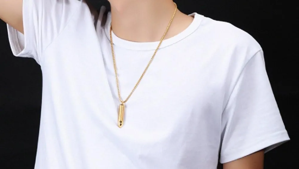 Mens Cross Pendant Necklace for Men Black Gold English Urn Lord's Prayer Stainless Steel Ash Memorial Bullet Chain Nice Gifts