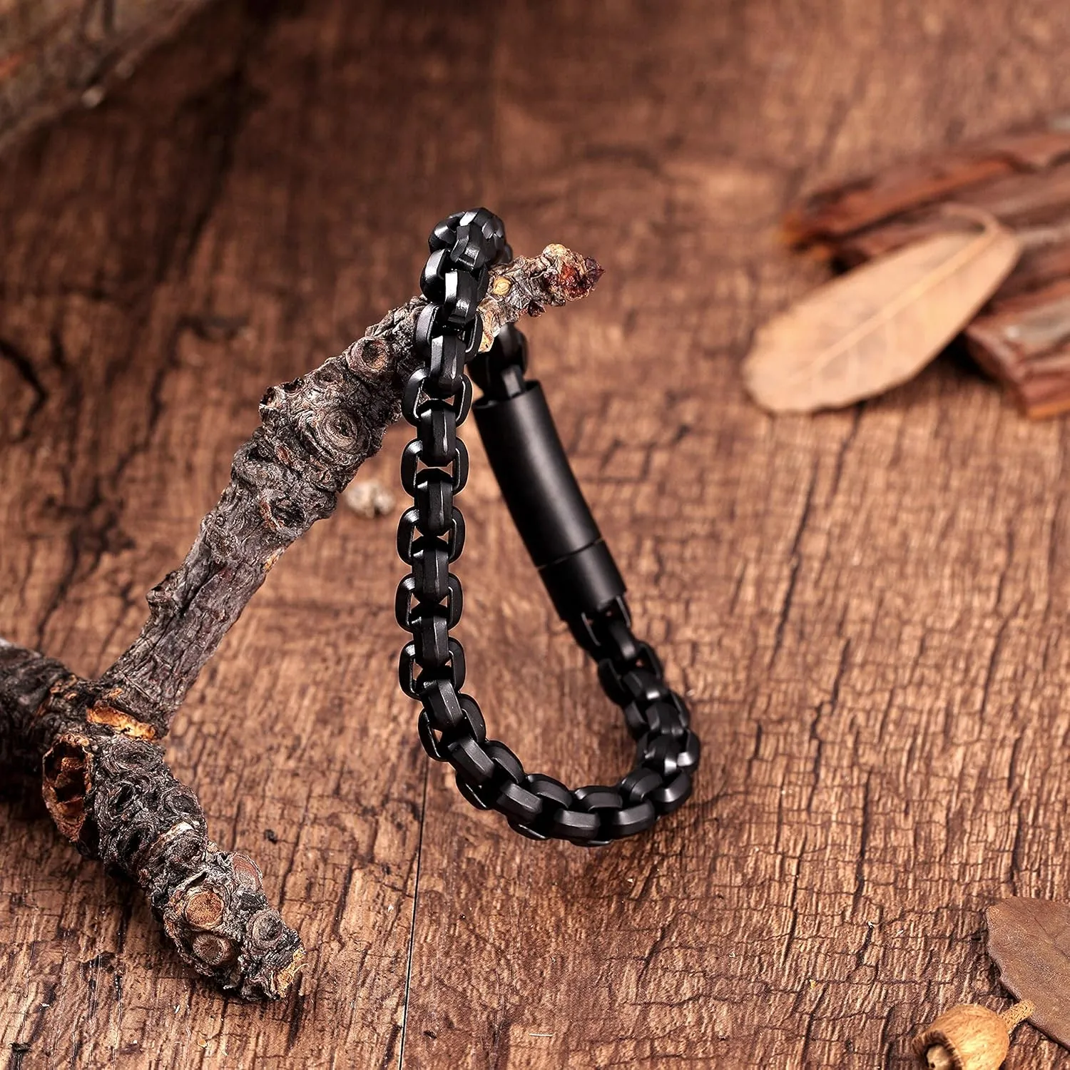 Men's Stainless Steel & Genuine Leather Bracelets  Various Designs in Silver, Black, and Polished Finishes  Rust & Discoloration Resistant  Jewelry Gift or Accessory for Men