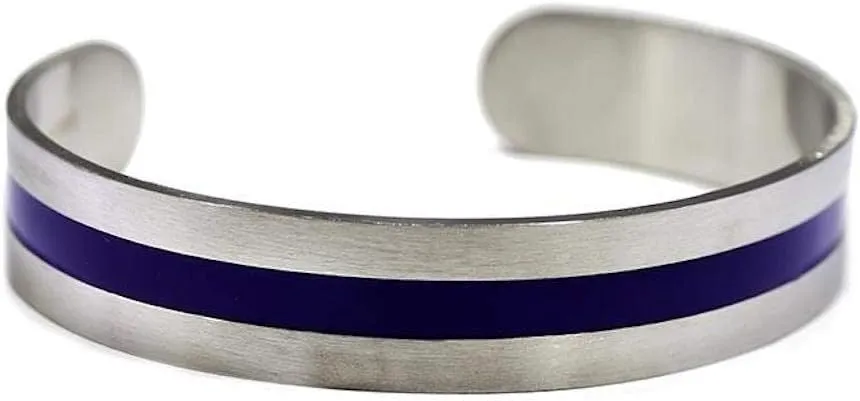 Men's Thin Blue Line Cuff Bracelet - Police Support