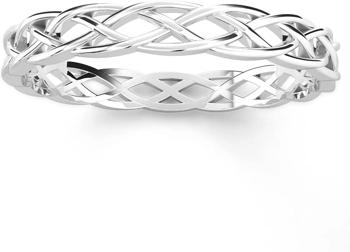 Metal Factory 925 Sterling Silver Celtic Knot Eternity Band Ring