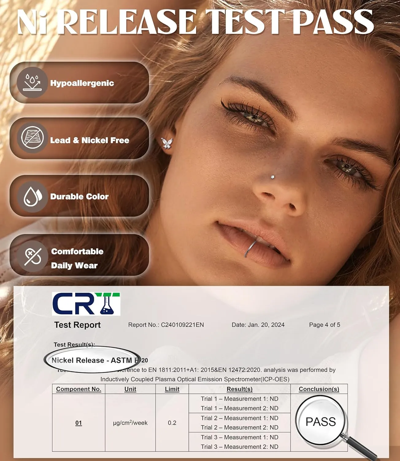 MILACOLATO Hypoallergenic Cartilage Earrings Stud Hoop for Women 16-20G Surgical Steel Tragus Earrings Push in Nose Studs Threadless Flat Back Earrings Lip Labret Daith Conch Helix Piercing Jewelry