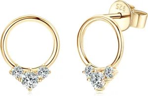 Moissanite Earrings 925 Sterling Silver Stud Earring D Color VVS1 Clarity Lab Diamond Jewelry Hypoallergenic for Sensitive Ears for Women Teen Mom