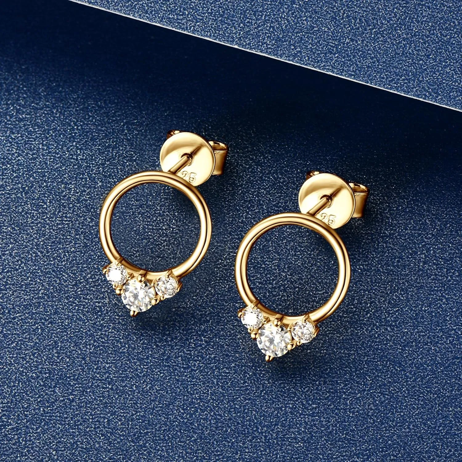 Moissanite Earrings 925 Sterling Silver Stud Earring D Color VVS1 Clarity Lab Diamond Jewelry Hypoallergenic for Sensitive Ears for Women Teen Mom