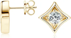 Moissanite Earrings for Women, 925 Sterling Silver 0.5-1ct D Color VVS1 Moissanite Stud Earrings, Hypoallergenic Earrings Studs for Sensitive Ears New Year Christmas Gifts