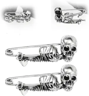 Mystical Skull Pin Brooch - Gothic Style Jewelry,Vintage Skull Lapel Brooch,Gothic Skull Enamel Pin Badge Brooch,Punk Vintage Skull Lapel Brooch