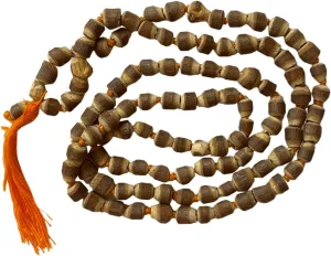NAISHA Natural Tulsi Basil Japa Mala/Necklace Handmade Religious Japa/Meditation Mala/Seed Bead Natural Seed, Prayer Beads, Wrist Mala Wrap