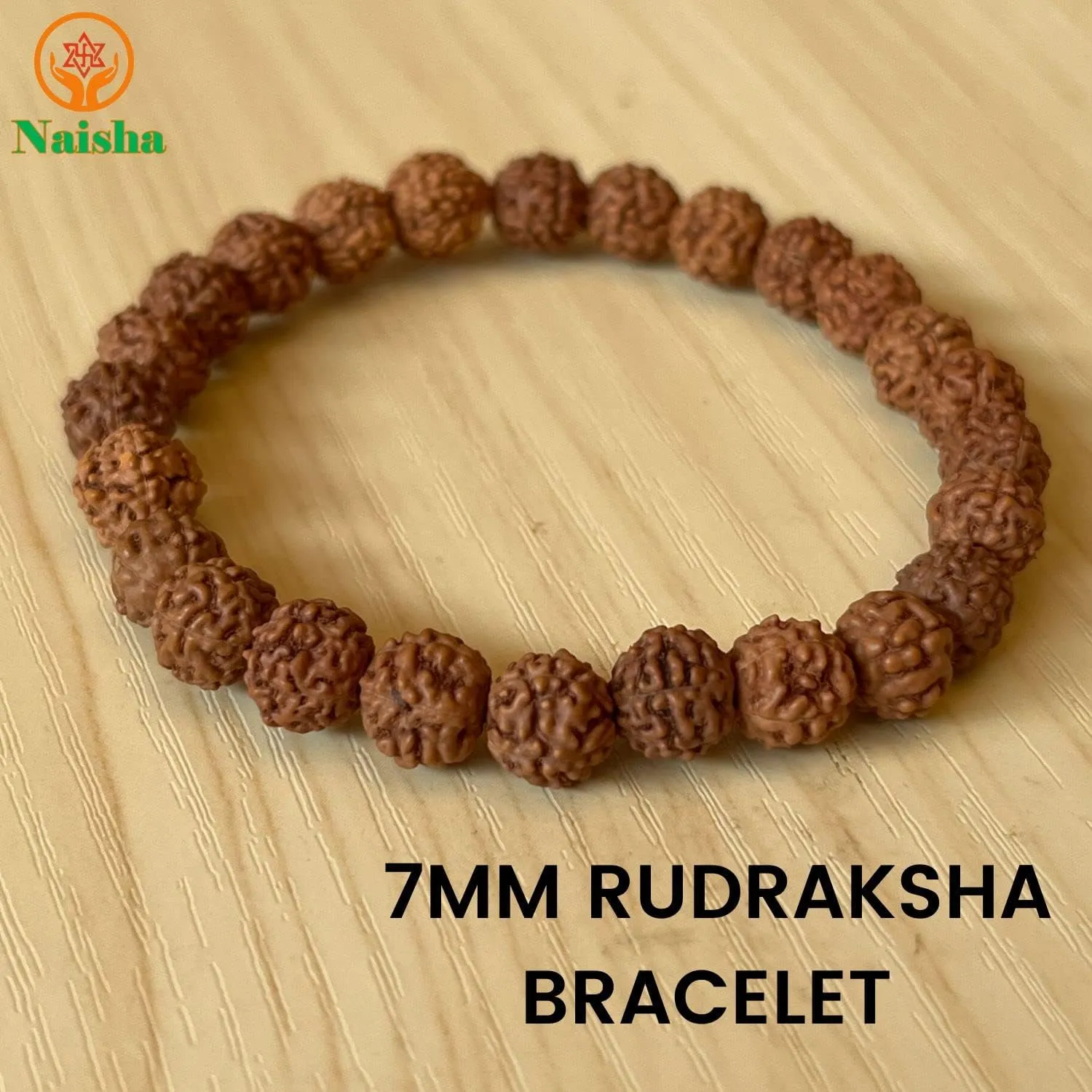 NAISHA Rudraksha & Crystal Sphatik Bead Bracelet, & Natural Himalaya Rudraksh Seed Bracelets