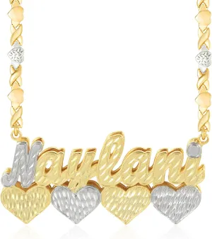 Name Necklace Personalized 18K Gold-Plated Custom Name Necklace Double Plated Name Necklace Two Tone Gold and Silver Name Necklaces for Women
