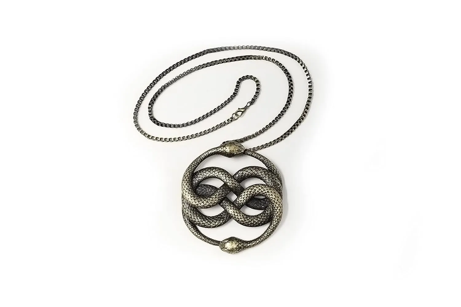 Neverending Story 1 & 2 Auryn Pendant, Medallion, Necklace Prop Replica (Small, Antique Brass)