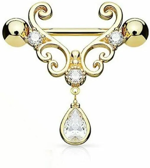 Nipple Piercing Fashion Body Piercing Big Zircon Rings Body Jewelry