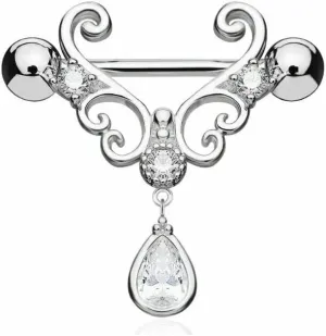 Nipple Piercing Fashion Body Piercing Big Zircon Rings Body Jewelry