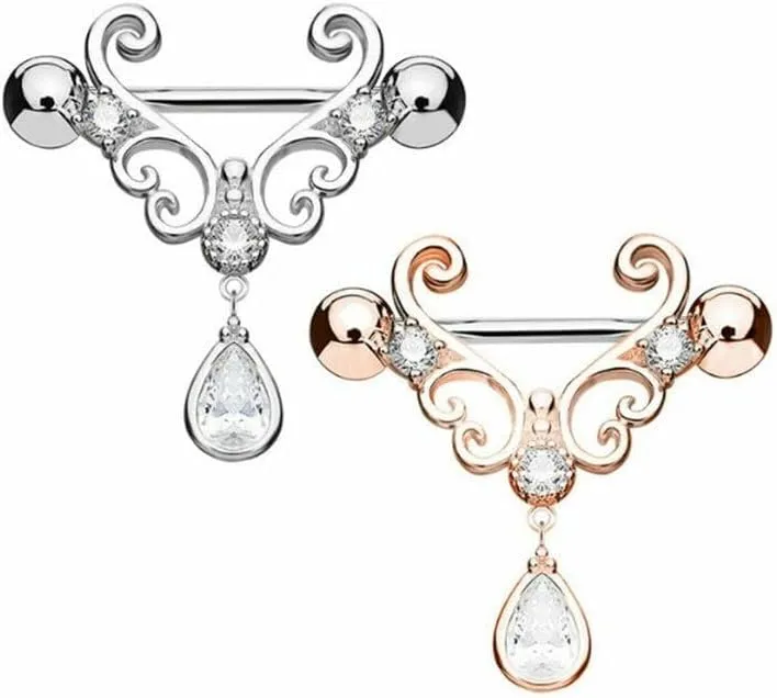 Nipple Piercing Fashion Body Piercing Big Zircon Rings Body Jewelry