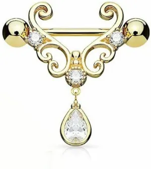 Nipple Piercing Fashion Body Piercing Big Zircon Rings Body Jewelry