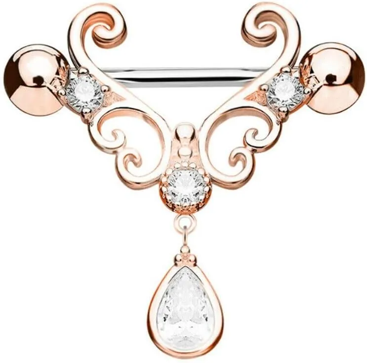 Nipple Piercing Fashion Body Piercing Big Zircon Rings Body Jewelry
