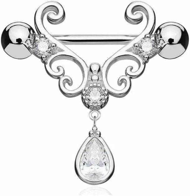 Nipple Piercing Fashion Body Piercing Big Zircon Rings Body Jewelry