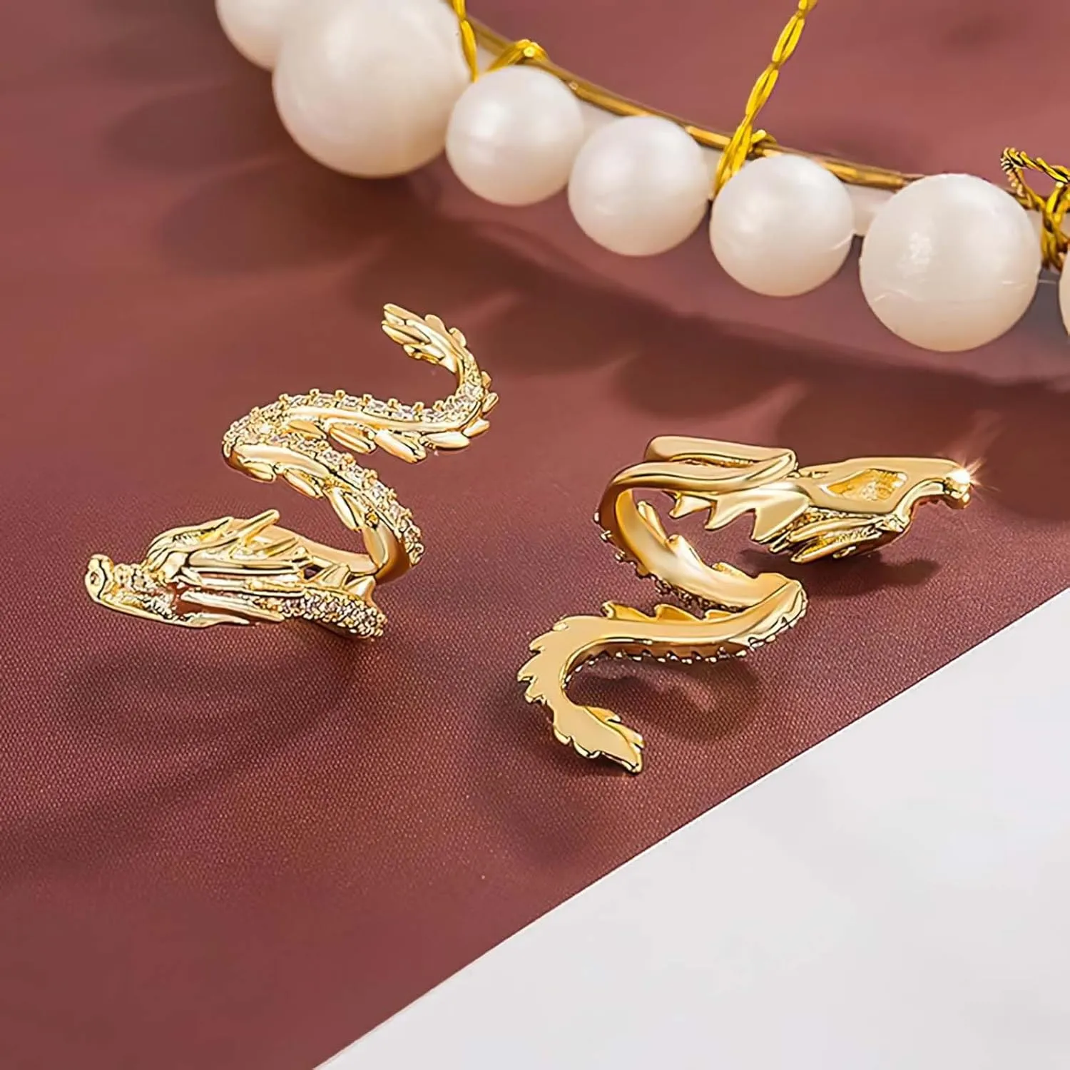 Non-pierced Dragon Ear Cuffs, Non Piercing Cartilage Clip on Wrap Earrings, Earrings Ear Cuffs for Women