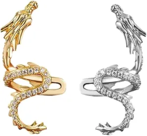 Non-pierced Dragon Ear Cuffs, Non Piercing Cartilage Clip on Wrap Earrings, Earrings Ear Cuffs for Women