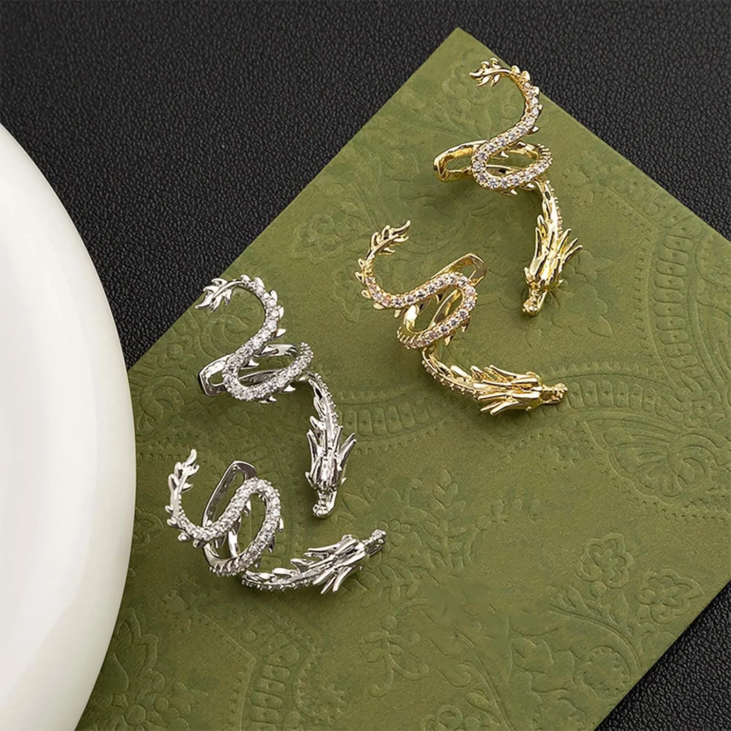 Non-pierced Dragon Ear Cuffs, Non Piercing Cartilage Clip on Wrap Earrings, Earrings Ear Cuffs for Women