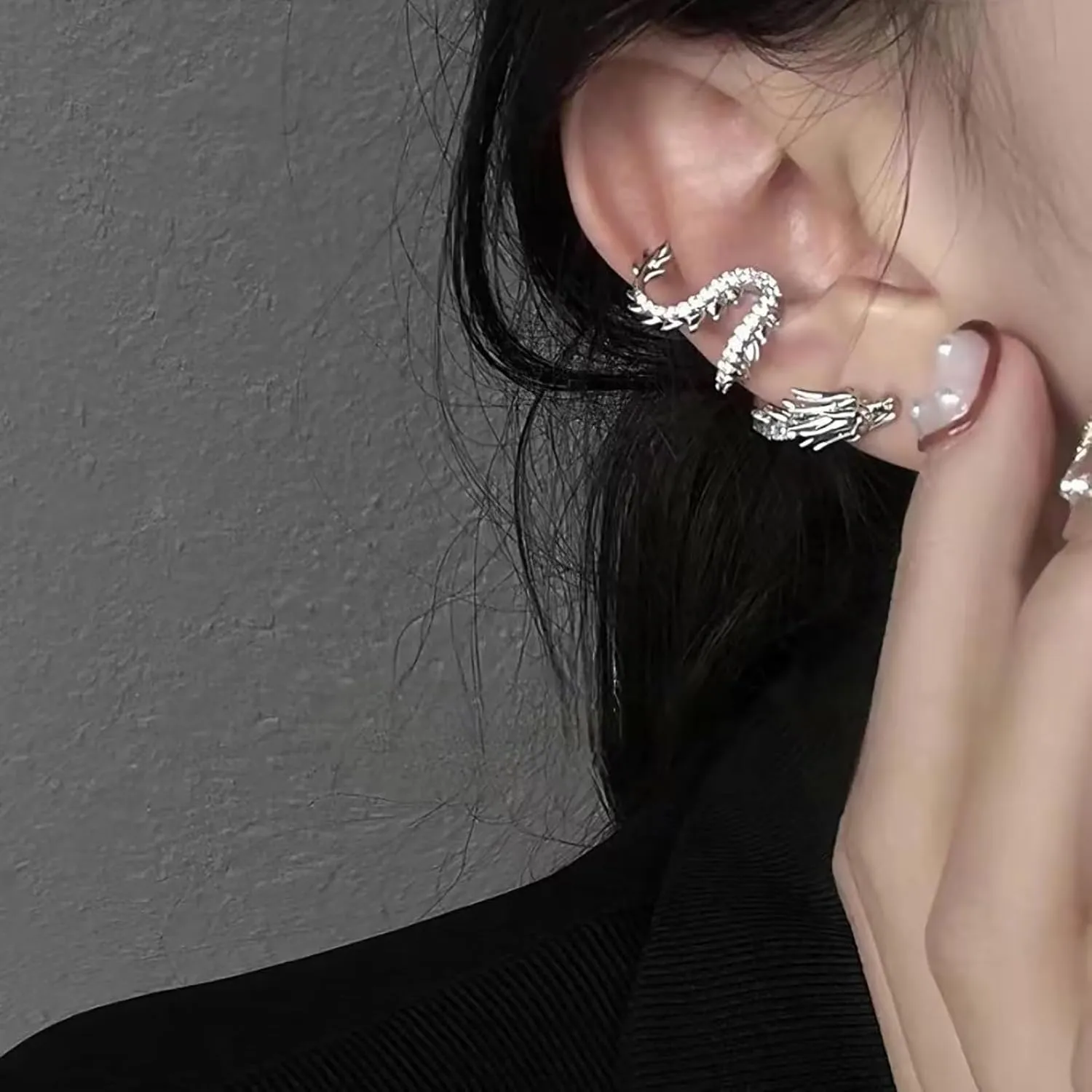 Non-pierced Dragon Ear Cuffs, Non Piercing Cartilage Clip on Wrap Earrings, Earrings Ear Cuffs for Women