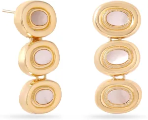 Pearl Dangle Earrings in 14K Gold Plated Sterling Silver for Women Jewelry Gifts for Her Birthday, Anniversary, Graduation, Christmas