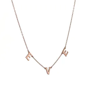 Personalized 14k Solid Gold Tiny Letter Necklace, Custom Made Name Jewelry, Gold Initial Necklace for Personal Expression, Great Mother's Day Gift
