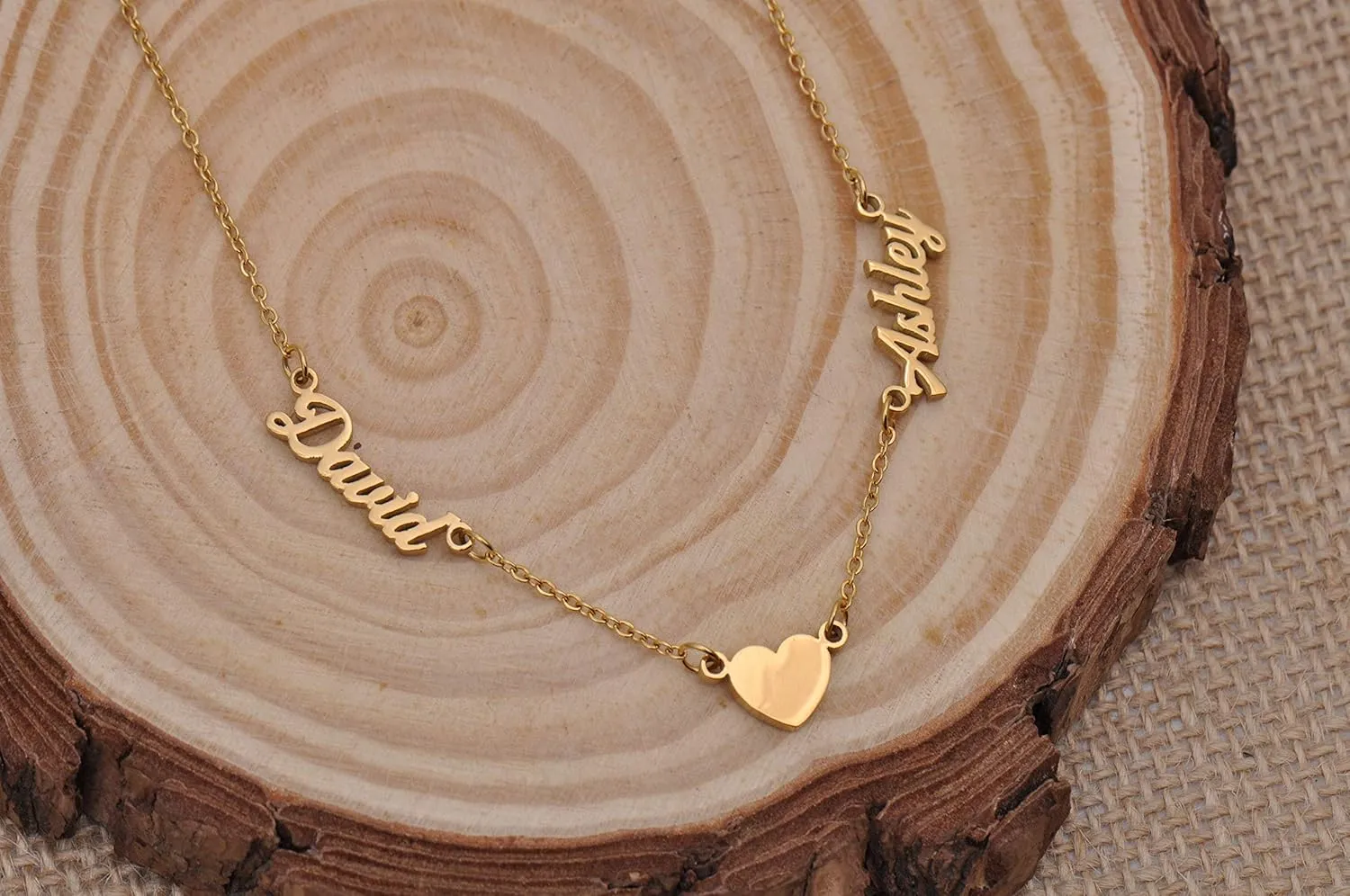 Personalized Name Necklace for Women 18K Gold Plated Custom Name Necklaces Customized Stainless Steel Pendant Jewelry Gifts for Mother Day Christmas Graduation