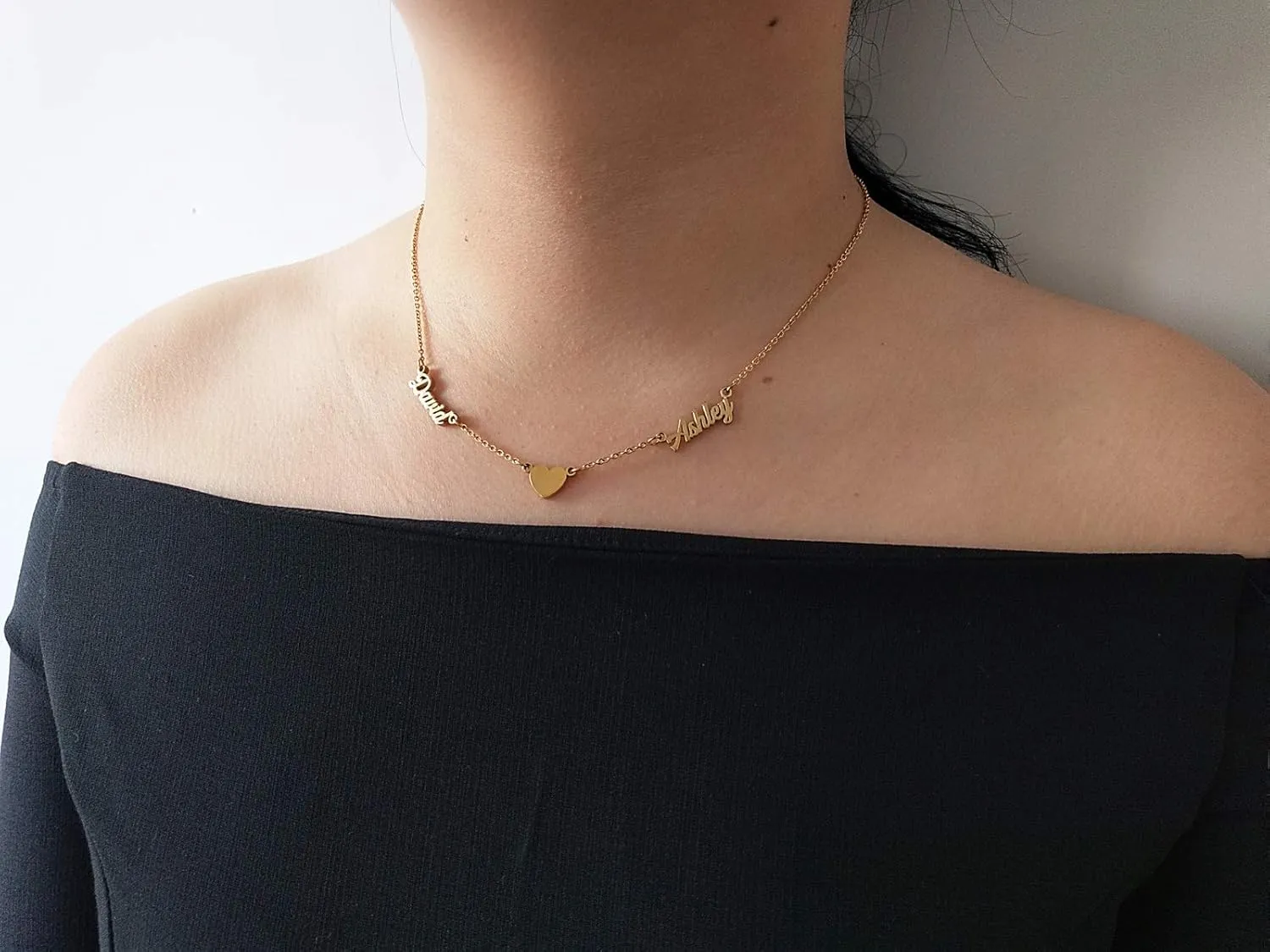 Personalized Name Necklace for Women 18K Gold Plated Custom Name Necklaces Customized Stainless Steel Pendant Jewelry Gifts for Mother Day Christmas Graduation