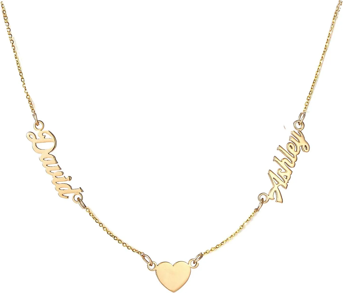 Personalized Name Necklace for Women 18K Gold Plated Custom Name Necklaces Customized Stainless Steel Pendant Jewelry Gifts for Mother Day Christmas Graduation