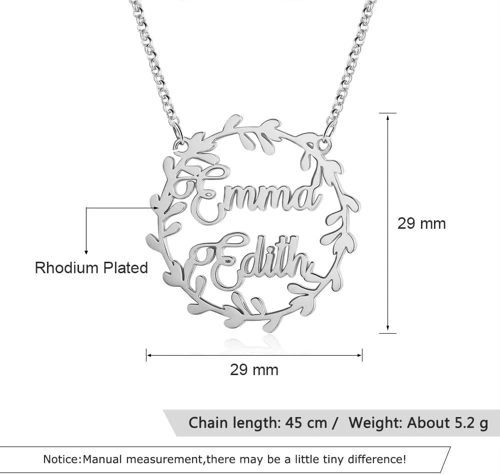 Personalized Name Necklace for Women, Personalized 1-4 Name Necklace Jewelry Gift for Couples Mother Customized for Women